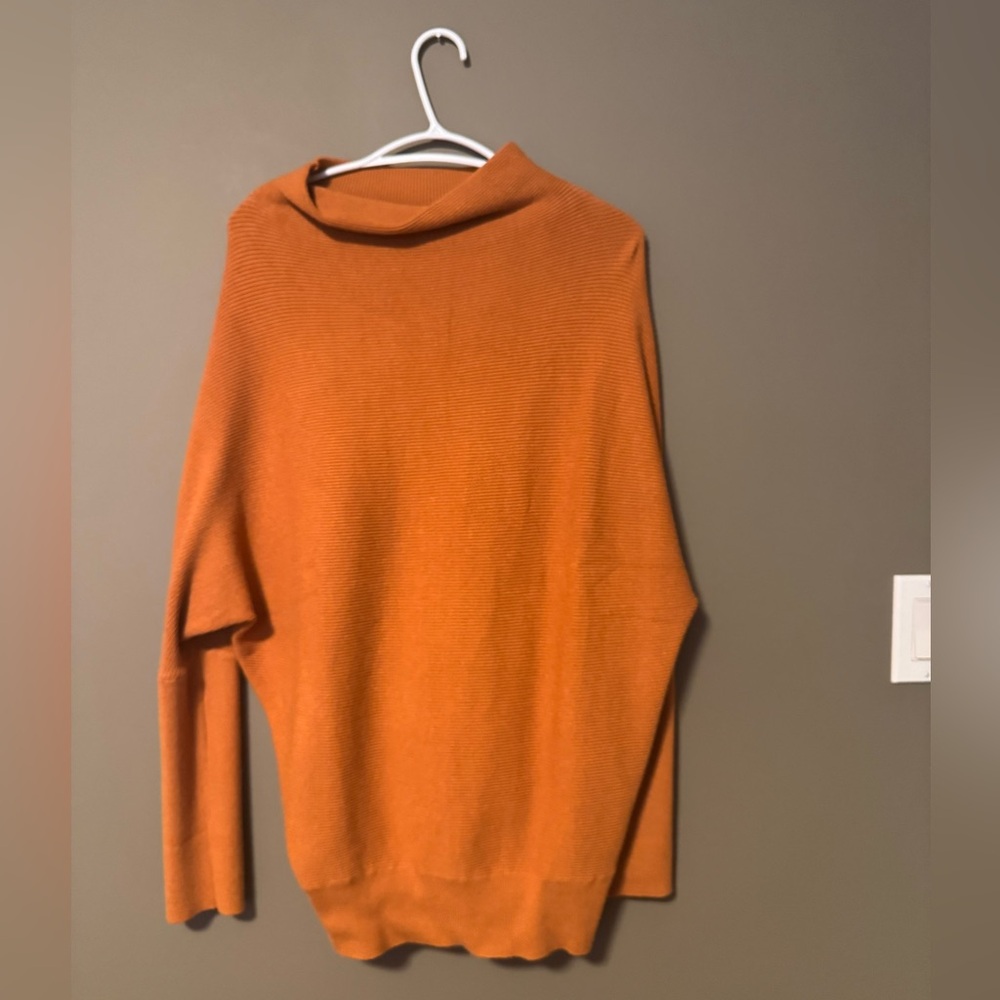 BluIvy Rust Orange Ottoman Sweater Size S/M